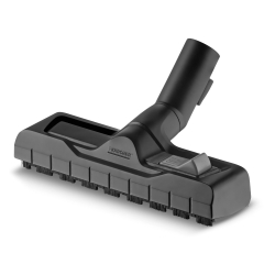 Switchable wet and dry floor nozzle with integrated parking nib